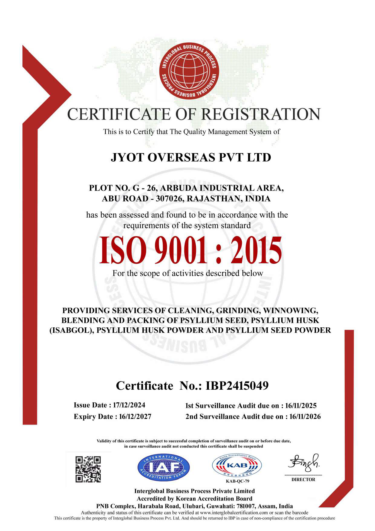 Interglobal Business Process For Psyllium Products