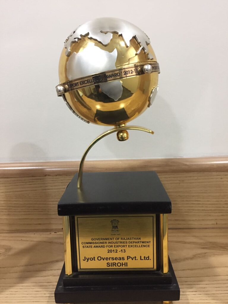 Jyotoverseas Export Excellence Award