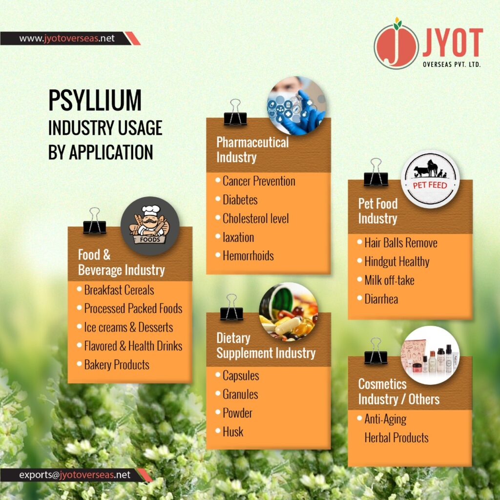 Psyllium Industry usage by Application