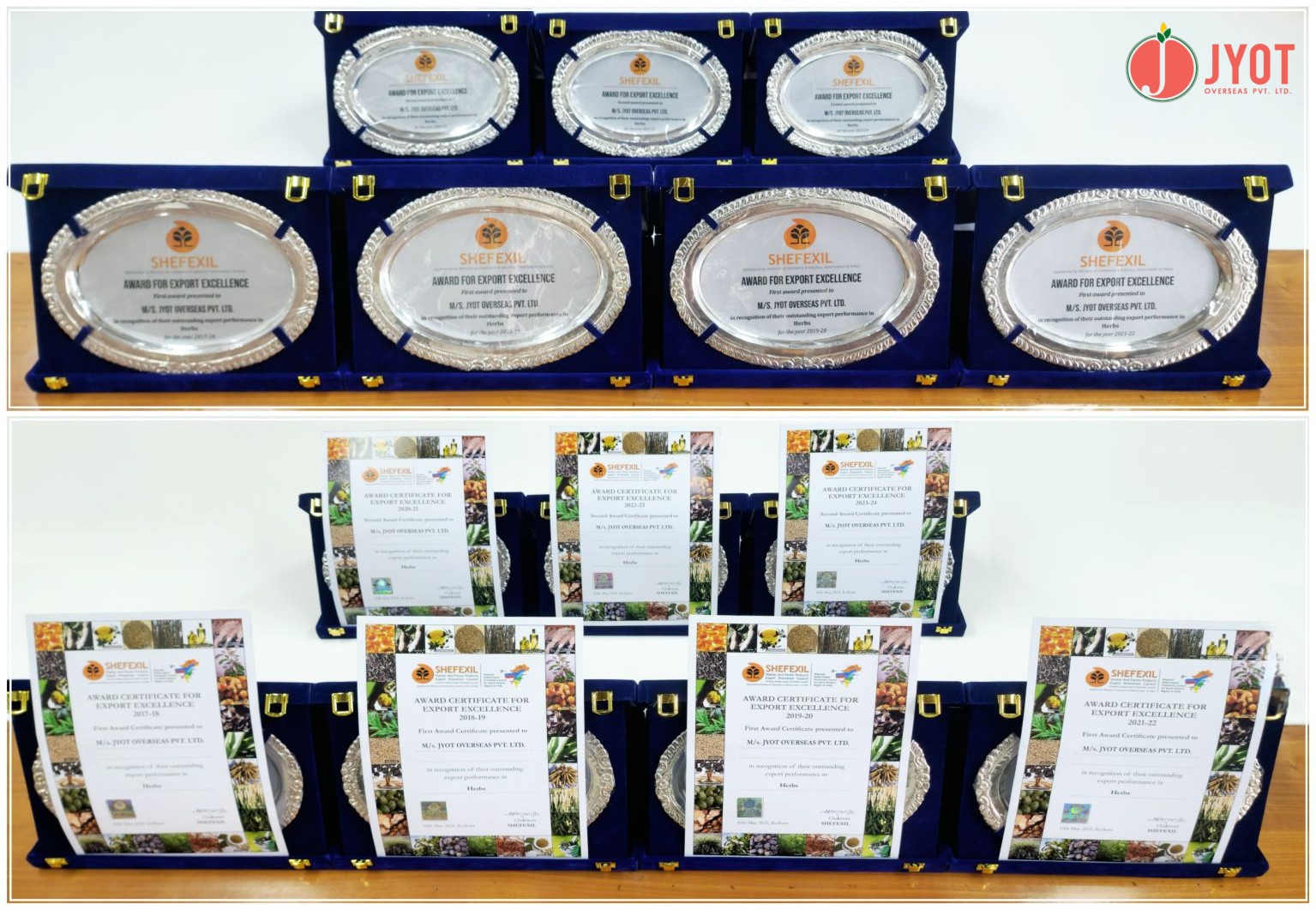 SHEFEXIL Export Award Winner - Jyotoverseas