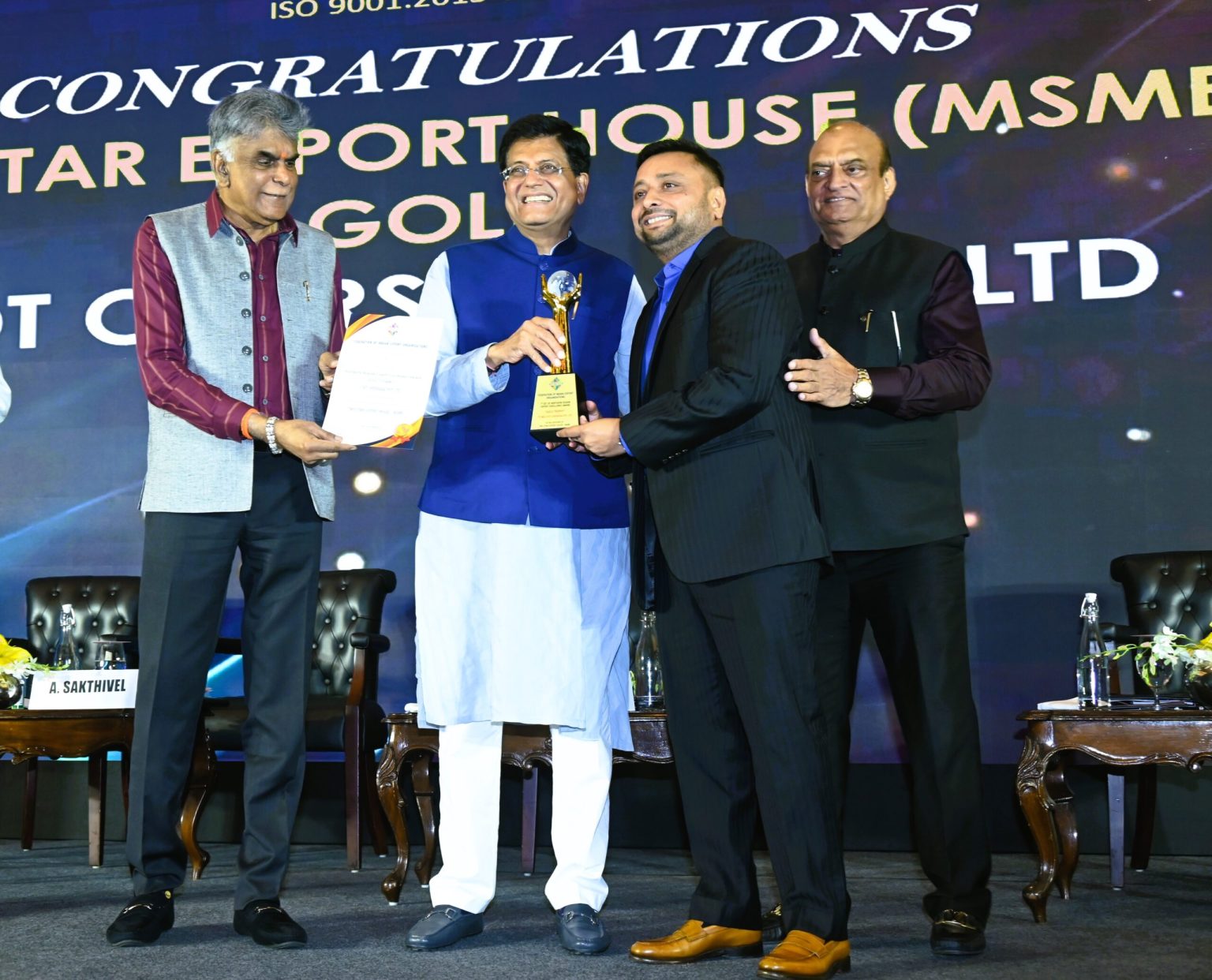 Jyot Overseas Pvt. Ltd. Wins Export Excellence Award